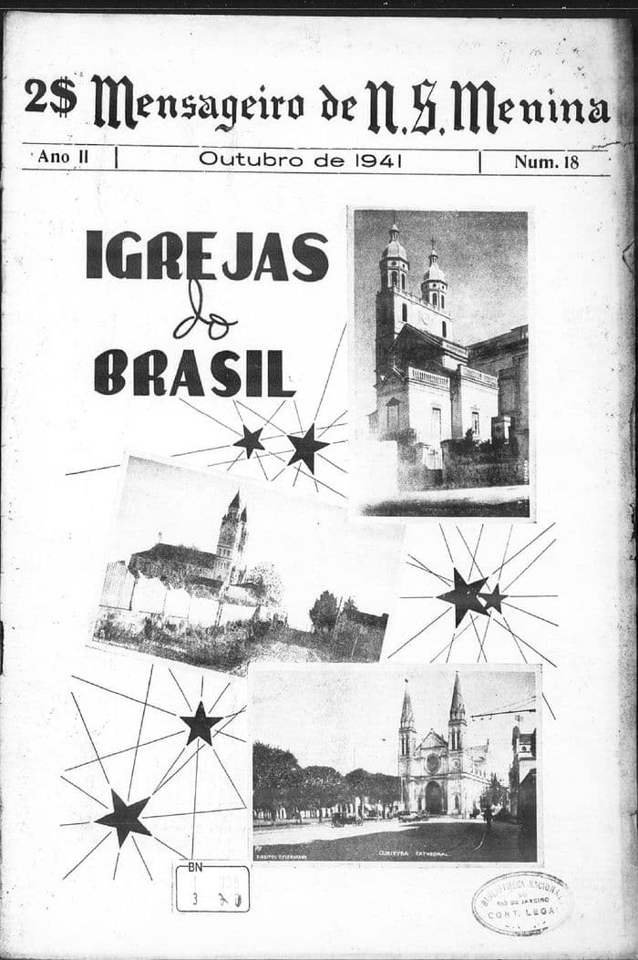 Capa da revista Mensageiro de Nossa Senhora Menina, Nº 18, Outubro de 1941