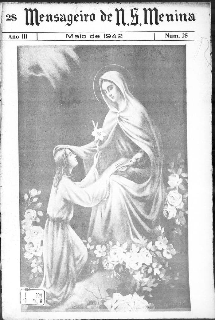 Capa da revista Mensageiro de Nossa Senhora Menina, Nº 25, Maio de 1942