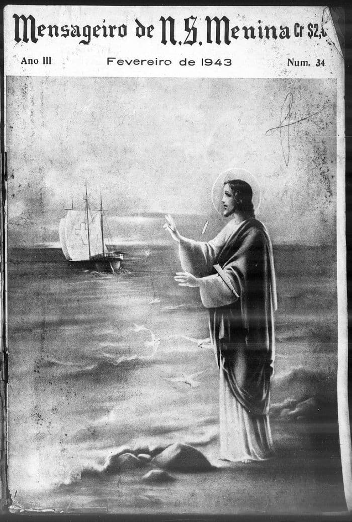 Capa da revista Mensageiro de Nossa Senhora Menina, Nº 34, Fevereiro de 1943